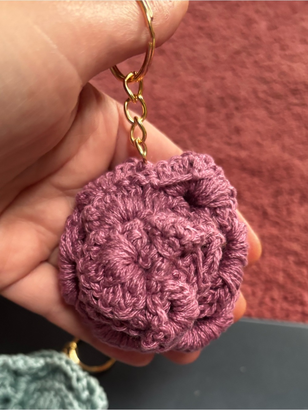 Pick One! Handmade Crochet Flower Keychains | Floral Bag Charm Accessories - Picture 4 of 8